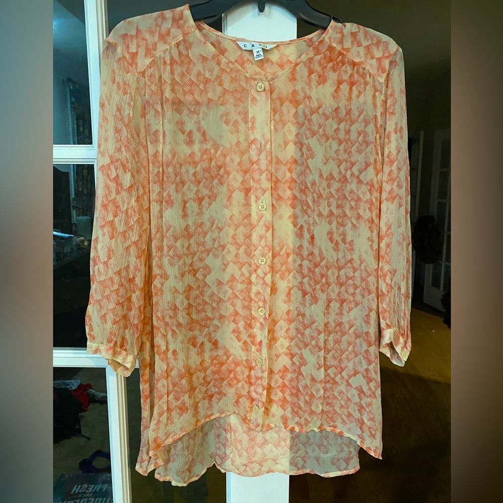 CAbi blouse; size M; silk